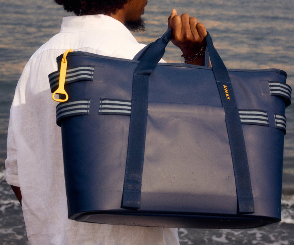 Away Cooler Tote Tote Bag - Navy Blue
