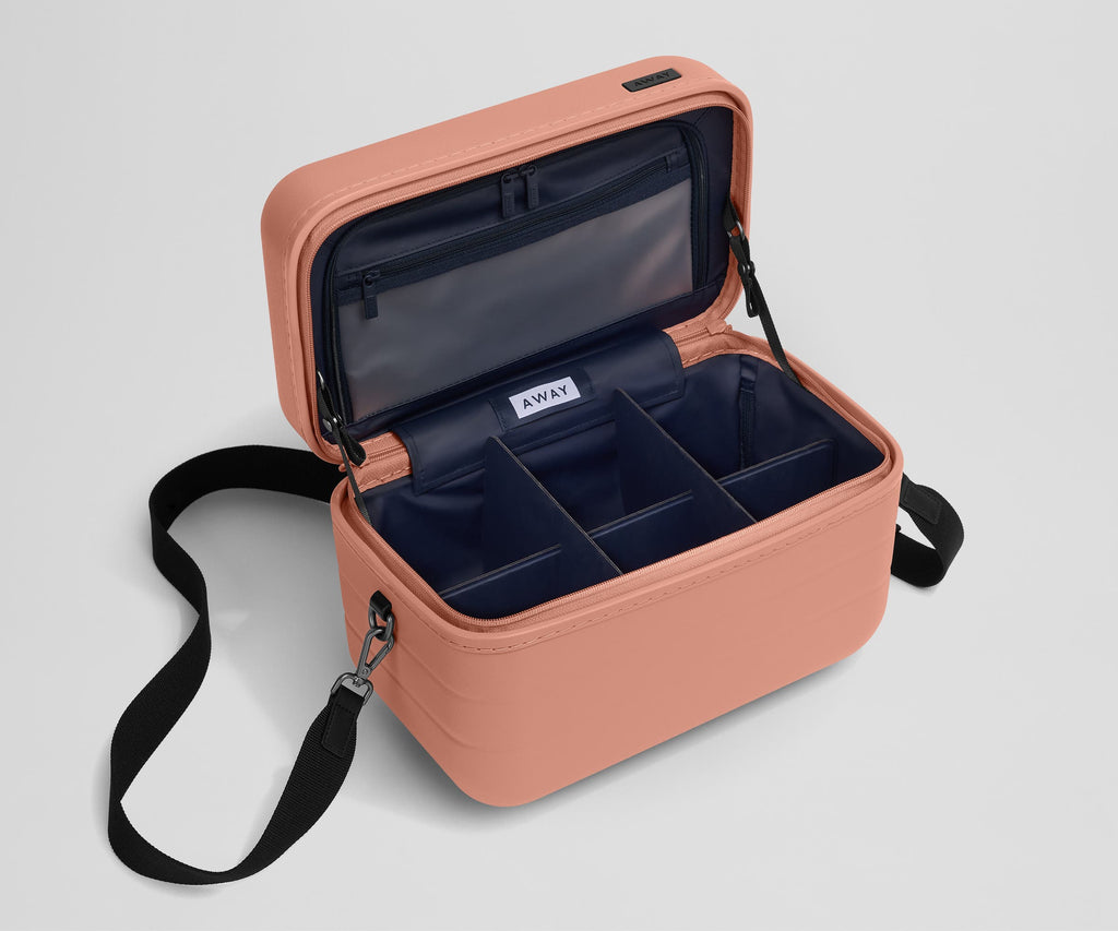 Away The Train Case Toiletry Bag - Clay Pink