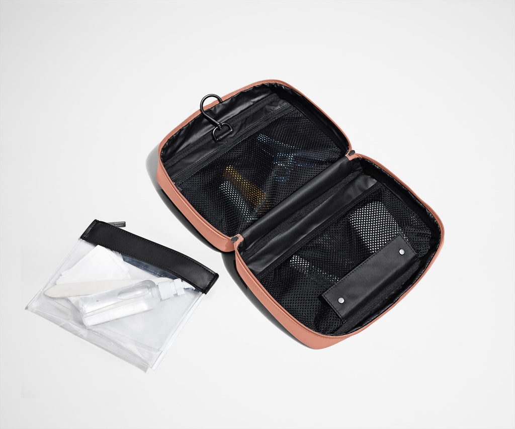 Away The Hanging Toiletry Bag in Clay Pink