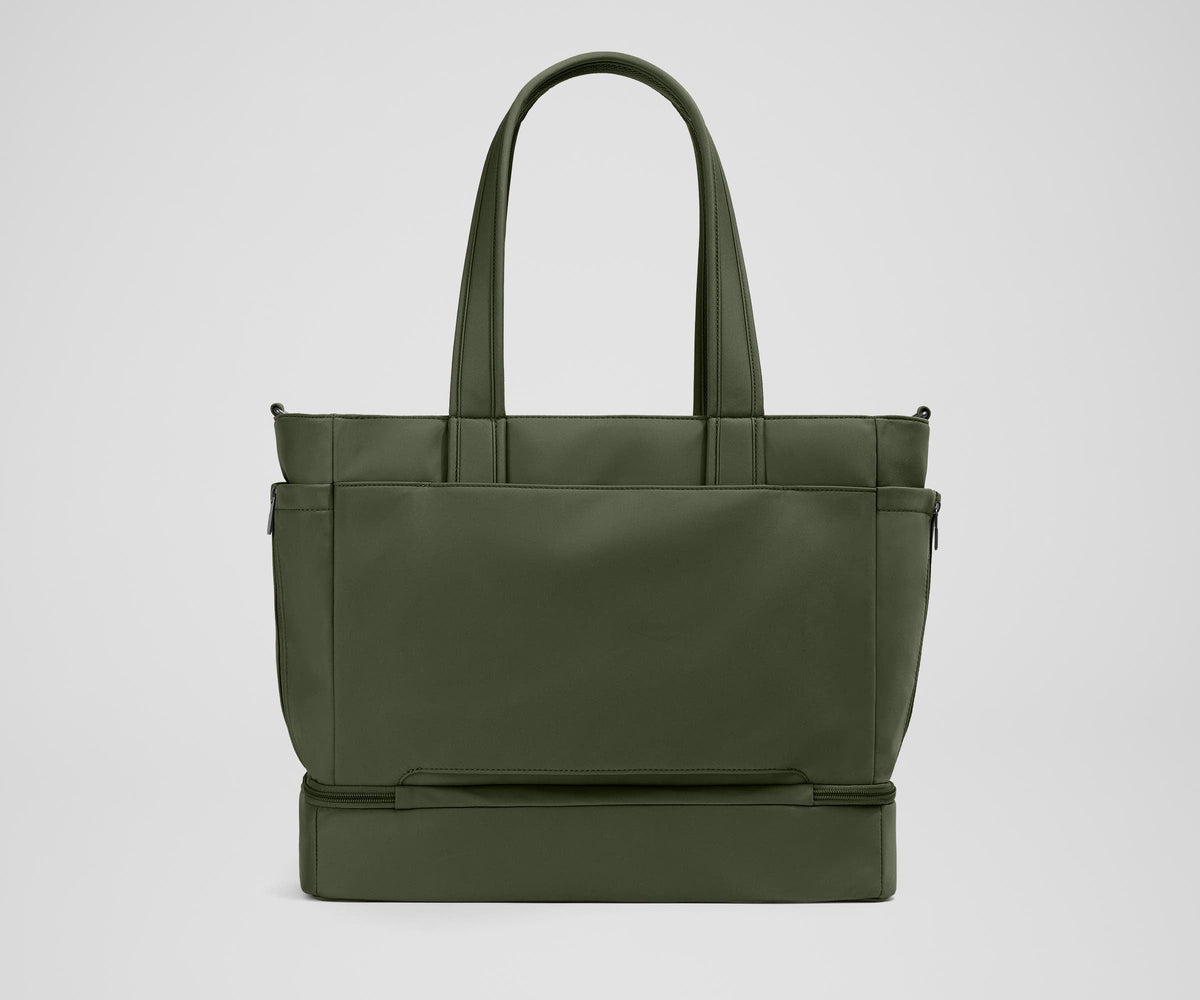 Away The Double Diaper Tote Diaper Bag - Olive Green