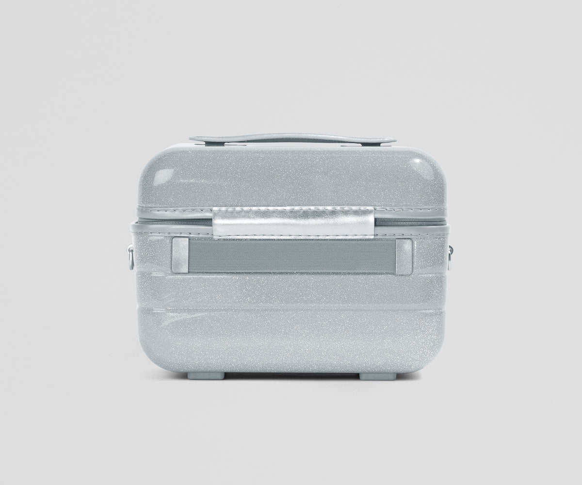 Away The Train Case Toiletry Bag - Supernova Silver