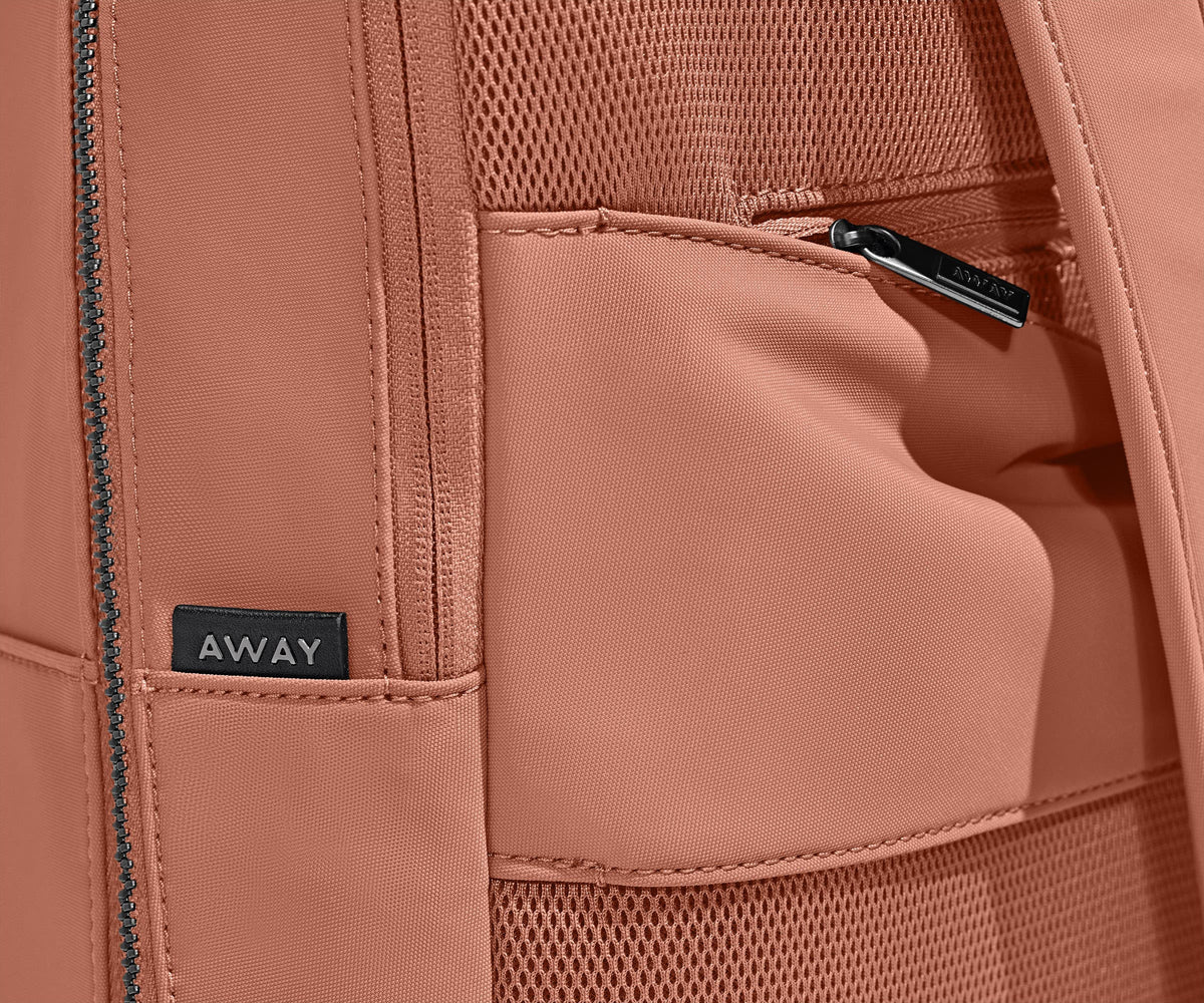 Away The Everywhere Zip Backpack in Clay Pink