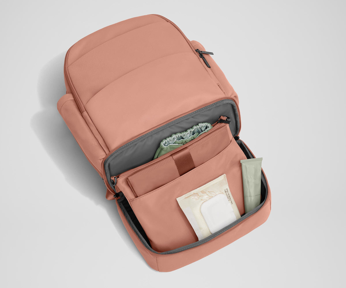 Away The Double Diaper Backpack Diaper Bag - Clay Pink