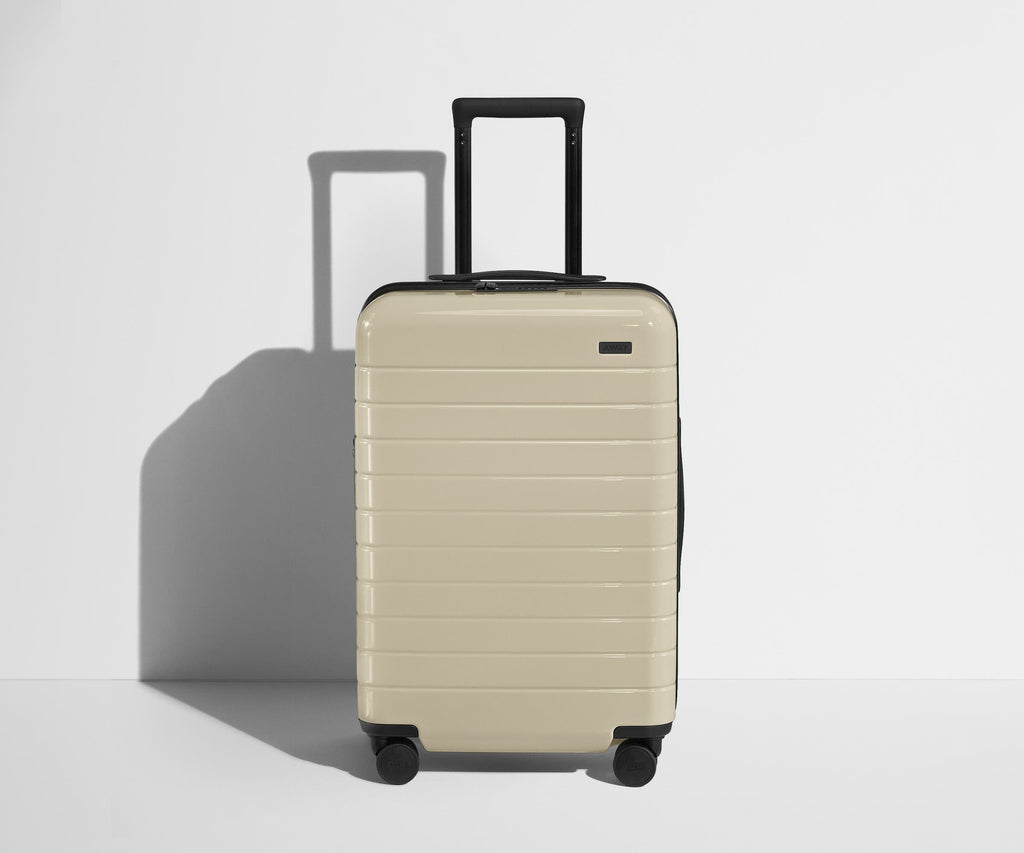 Away The Bigger Carry-On Flex Suitcase - Salt White (Gloss)