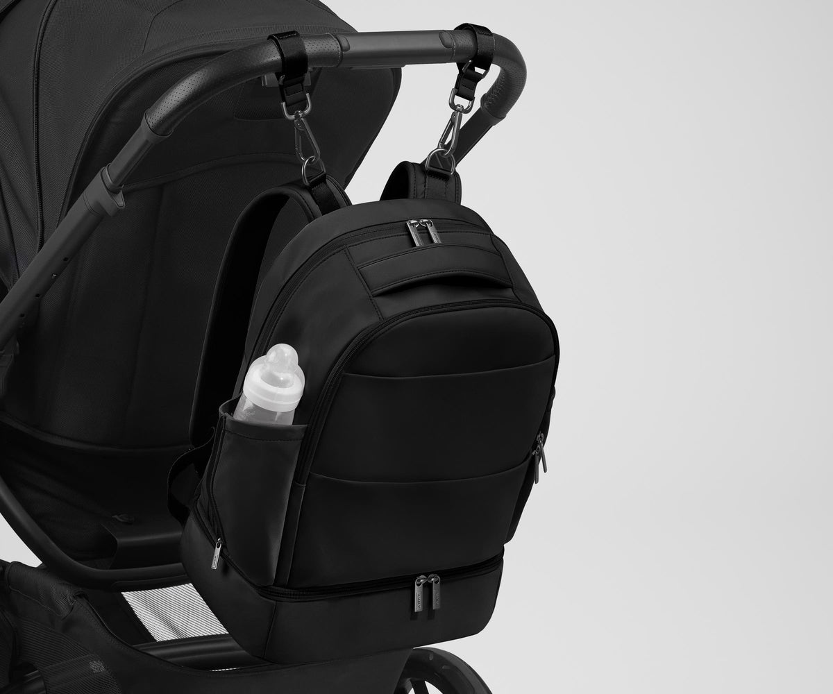 Away The Double Diaper Backpack Diaper Bag - Jet Black
