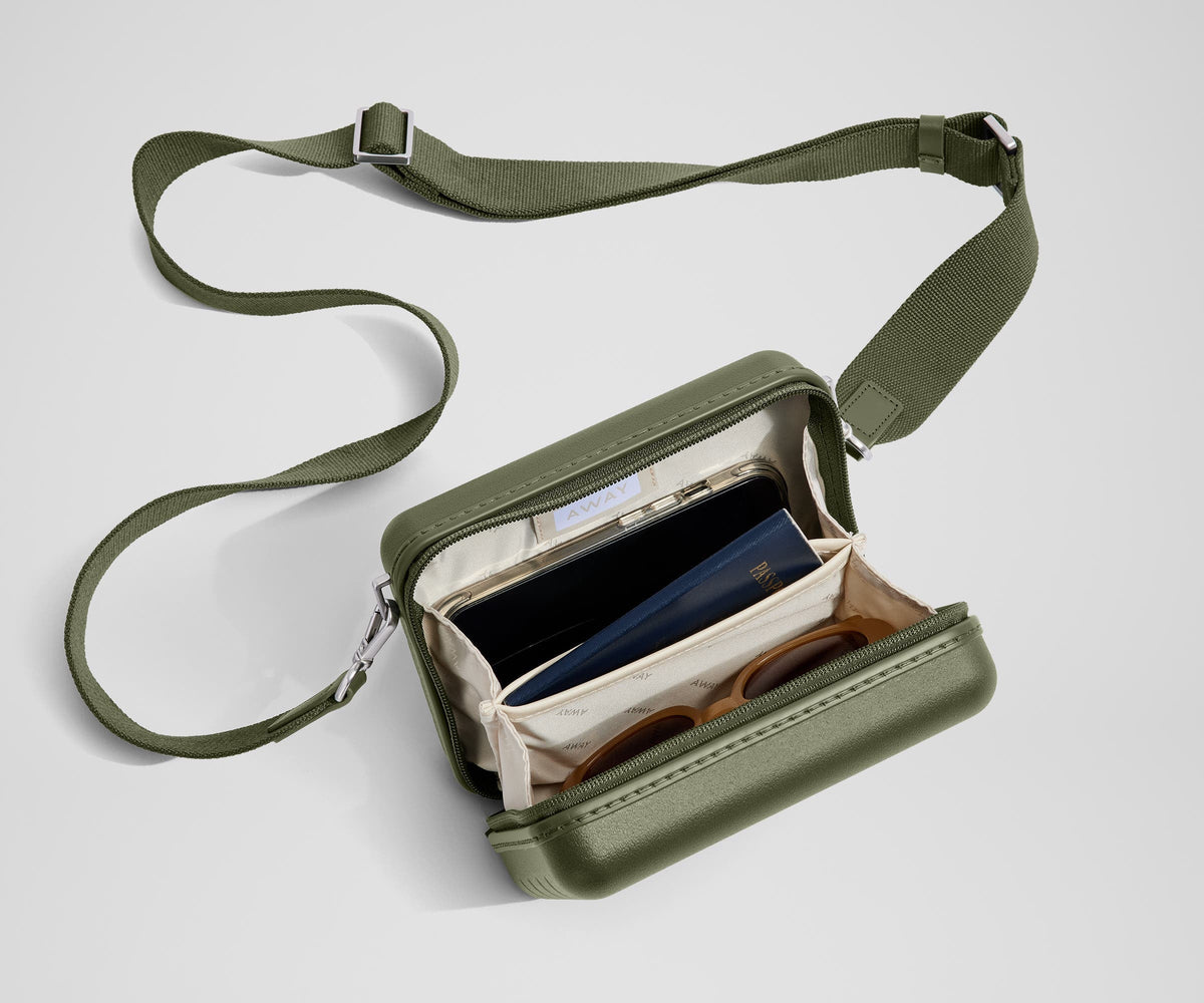 Away The Mini Crossbody Packing Cubes - Olive Green