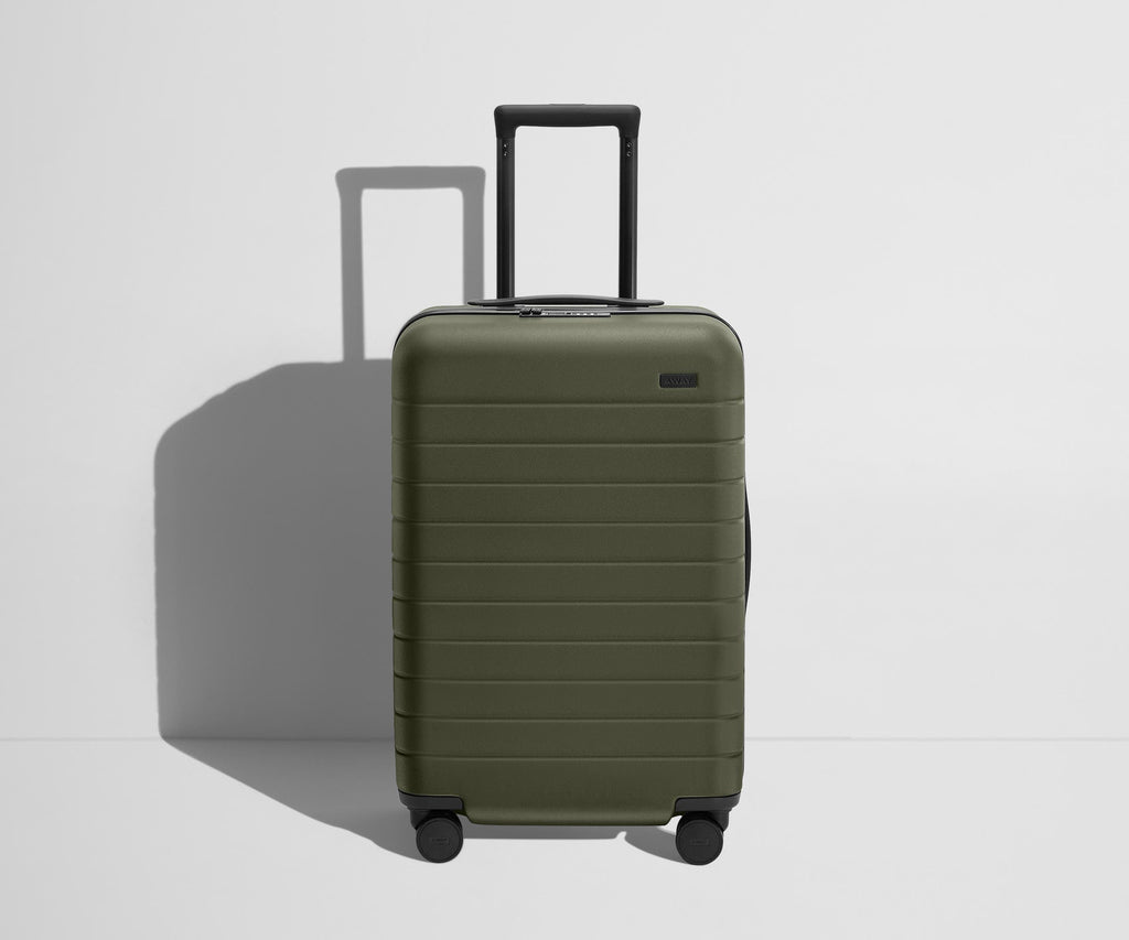 Away The Bigger Carry-On Flex Suitcase - Olive Green
