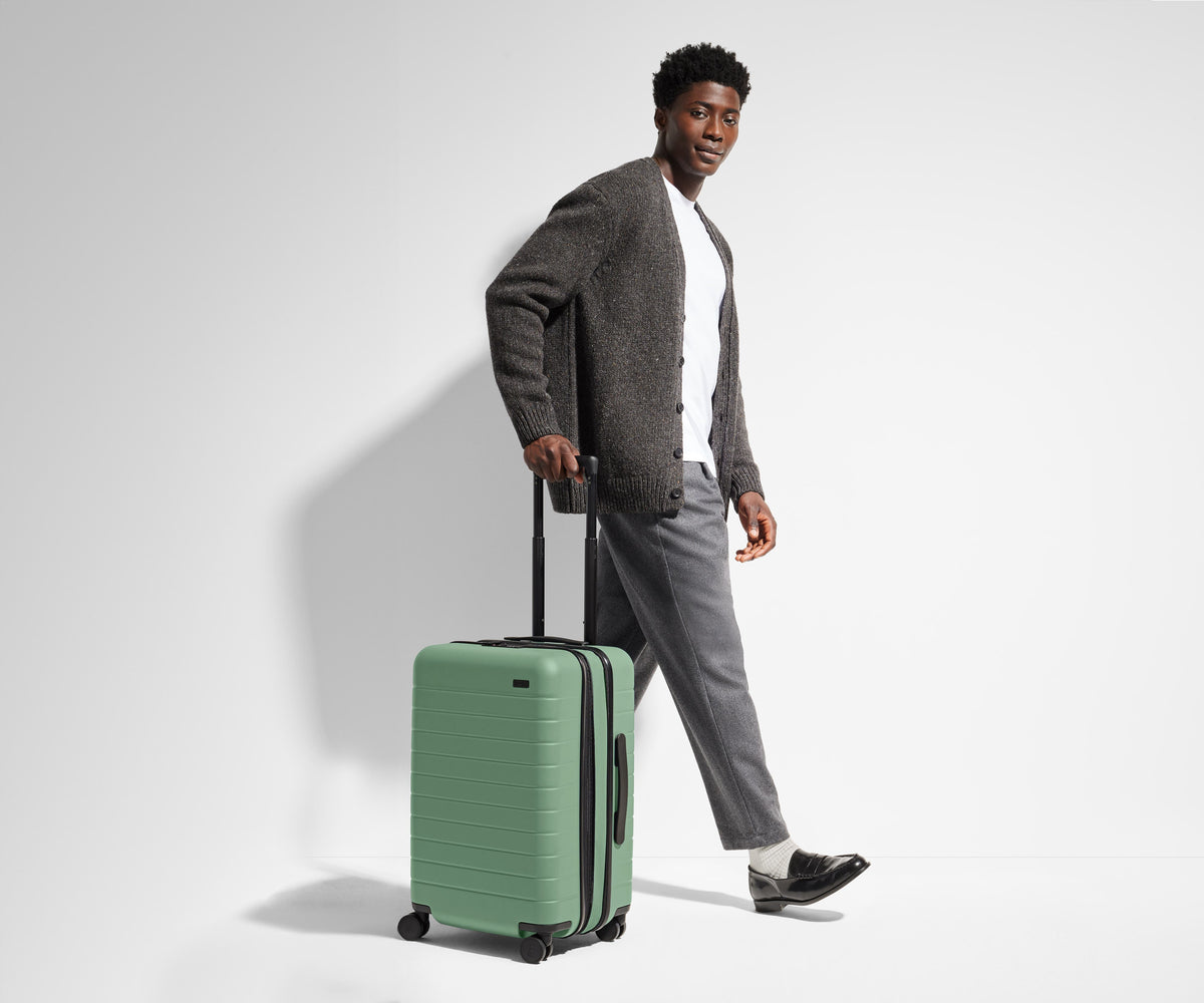 Away The Bigger Carry-On Flex Suitcase - Sea Green
