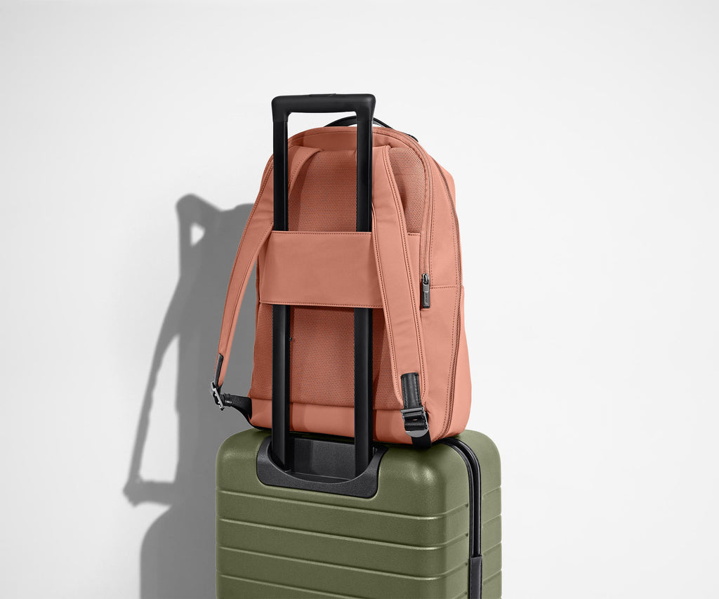 Away The Everywhere Zip Backpack in Clay Pink