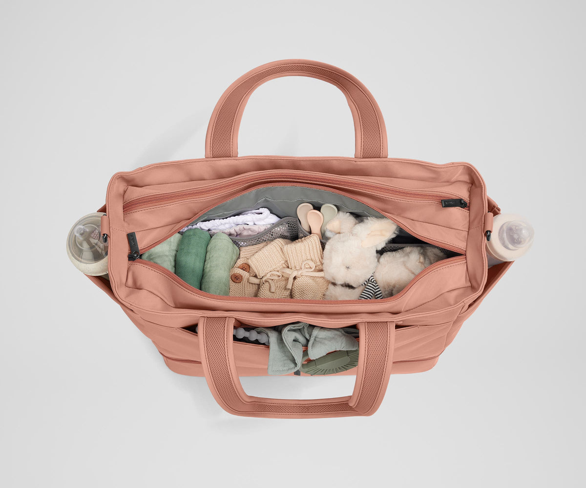Away The Double Diaper Tote Diaper Bag - Clay Pink