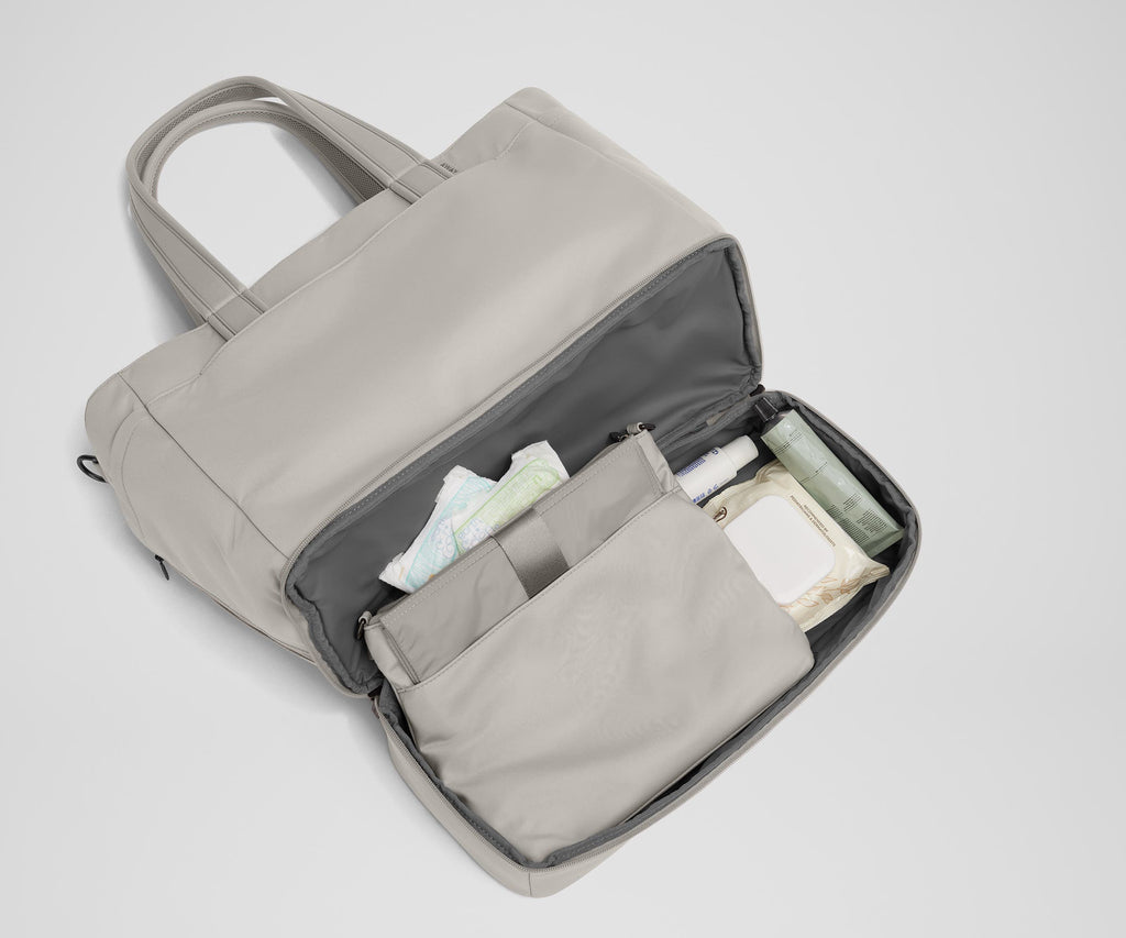 Away The Double Diaper Tote Diaper Bag - Cloud Gray