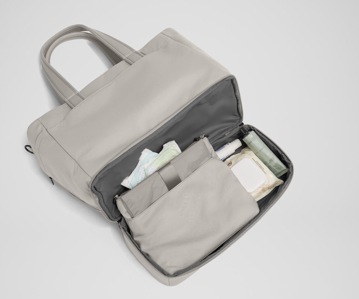Away The Double Diaper Tote Diaper Bag - Cloud Gray