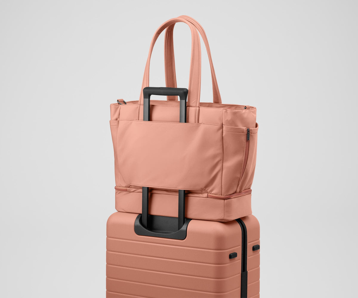Away The Double Diaper Tote Diaper Bag - Clay Pink
