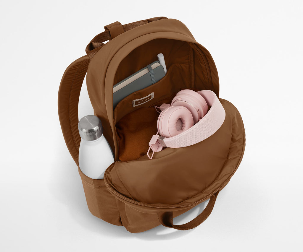 Away Featherlight Backpack in Amaro Brown