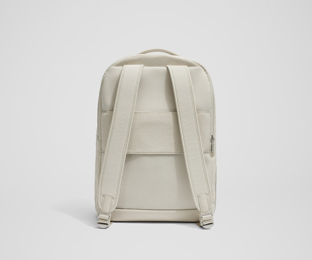 Away The Everywhere Zip Backpack in Salt White Textured Nylon
