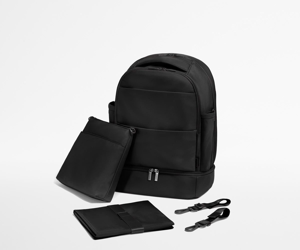 Away The Double Diaper Backpack Diaper Bag - Jet Black