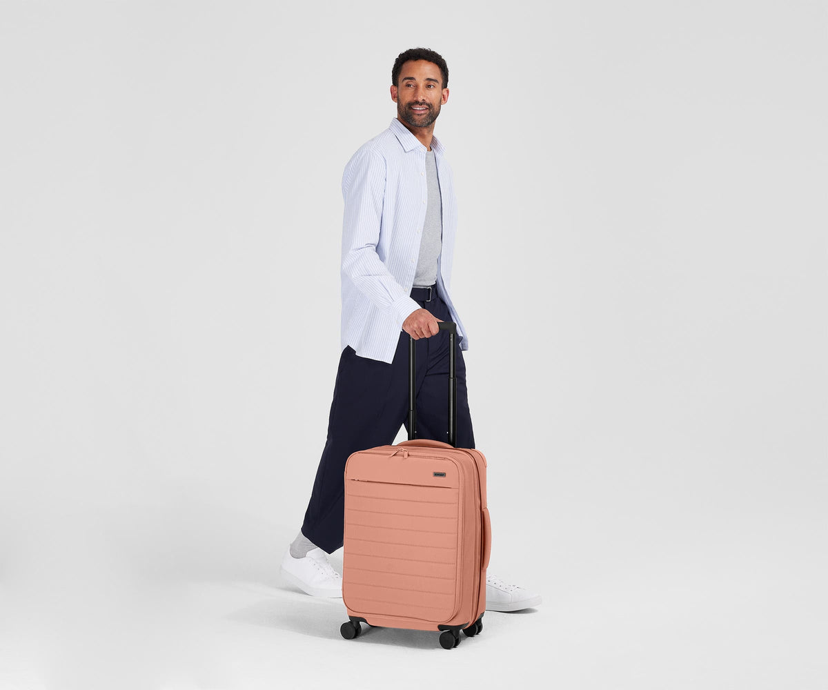 Away Softside Bigger Carry-On Suitcase - Clay Pink