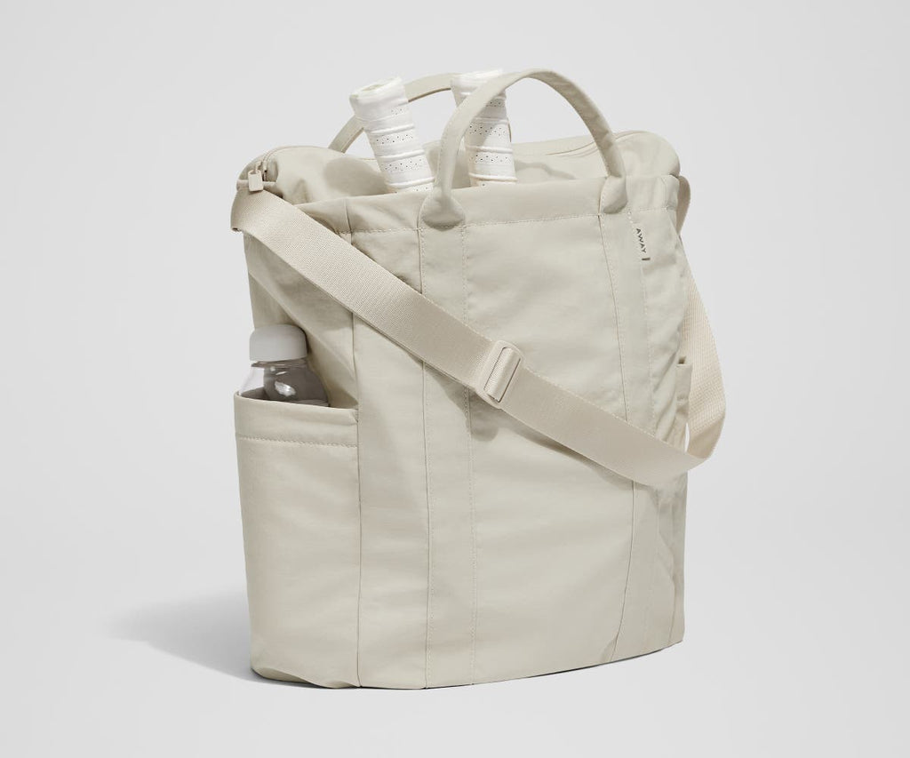 Away Courtside Tote Tote Bag - Salt White Textured Nylon