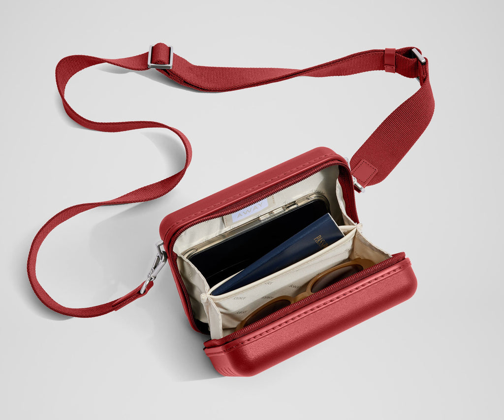 Away The Mini Crossbody Packing Cubes - Tango Red