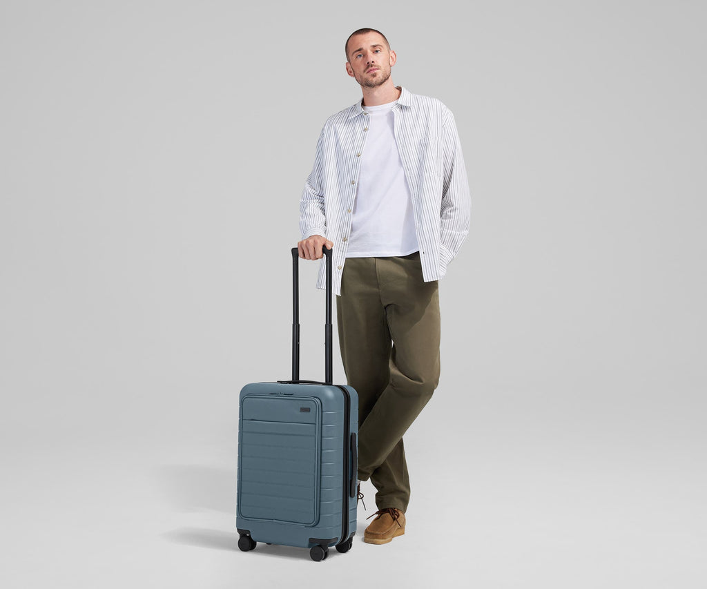 Away The Executive Bigger Carry-On Suitcase - Coast Blue