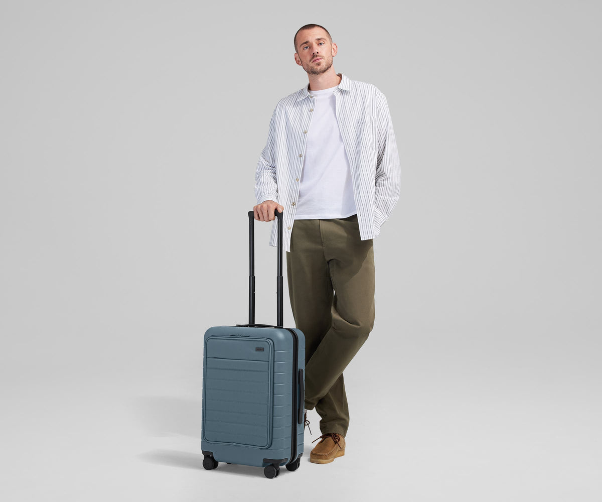Away The Executive Bigger Carry-On Suitcase - Coast Blue