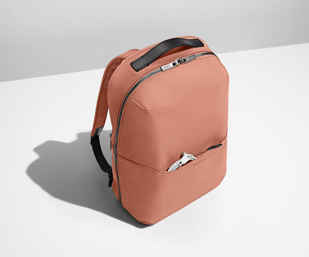 Away The Everywhere Zip Backpack in Clay Pink