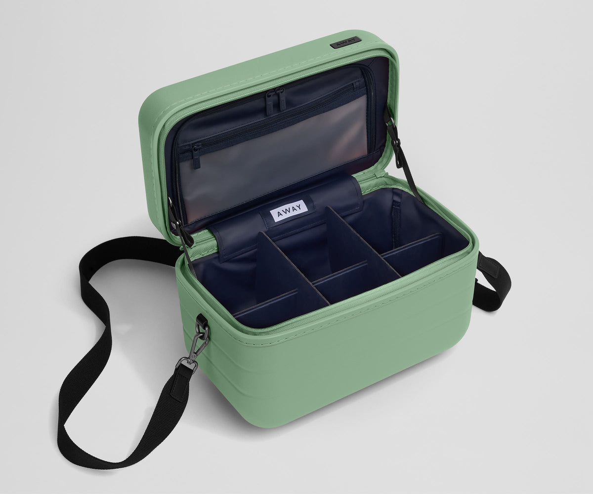 Away The Train Case Toiletry Bag - Sea Green