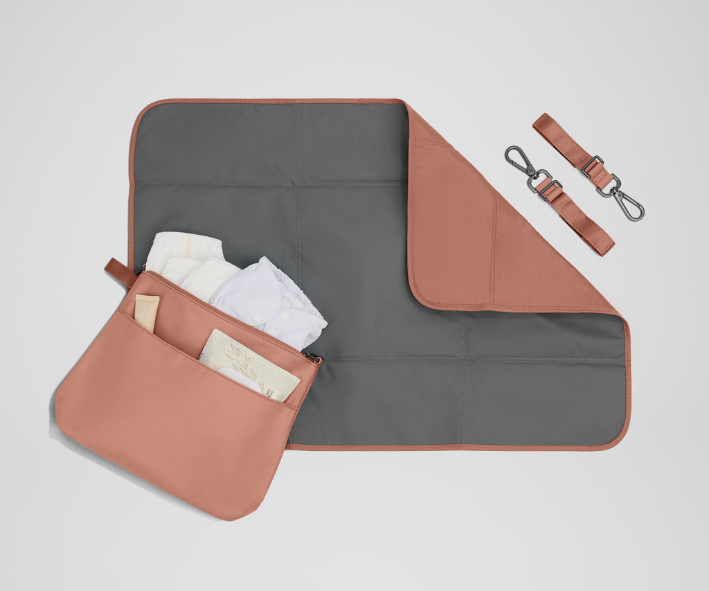 Away The Double Diaper Tote Diaper Bag - Clay Pink