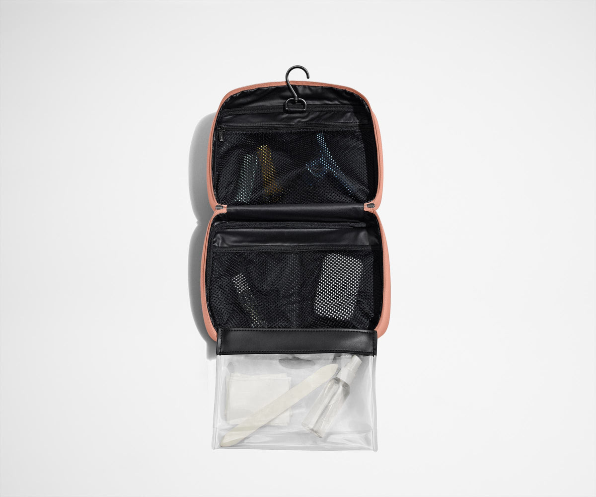 Away The Hanging Toiletry Bag in Clay Pink