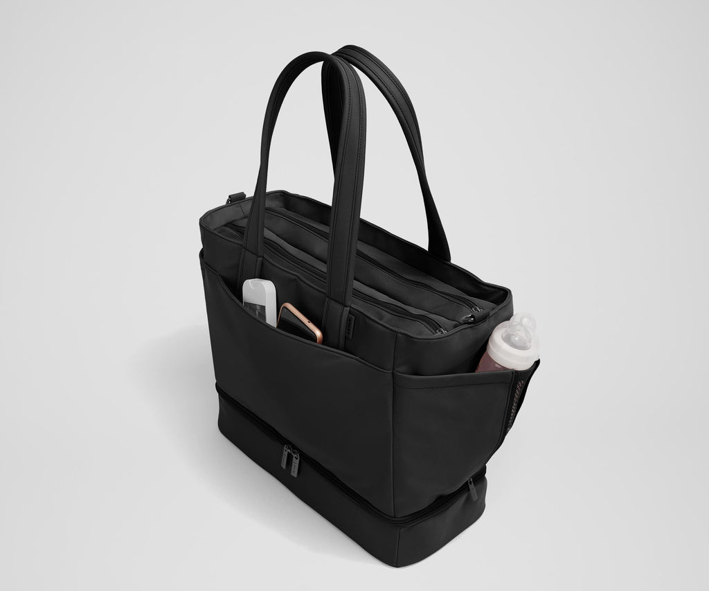 Away The Double Diaper Tote Diaper Bag - Jet Black