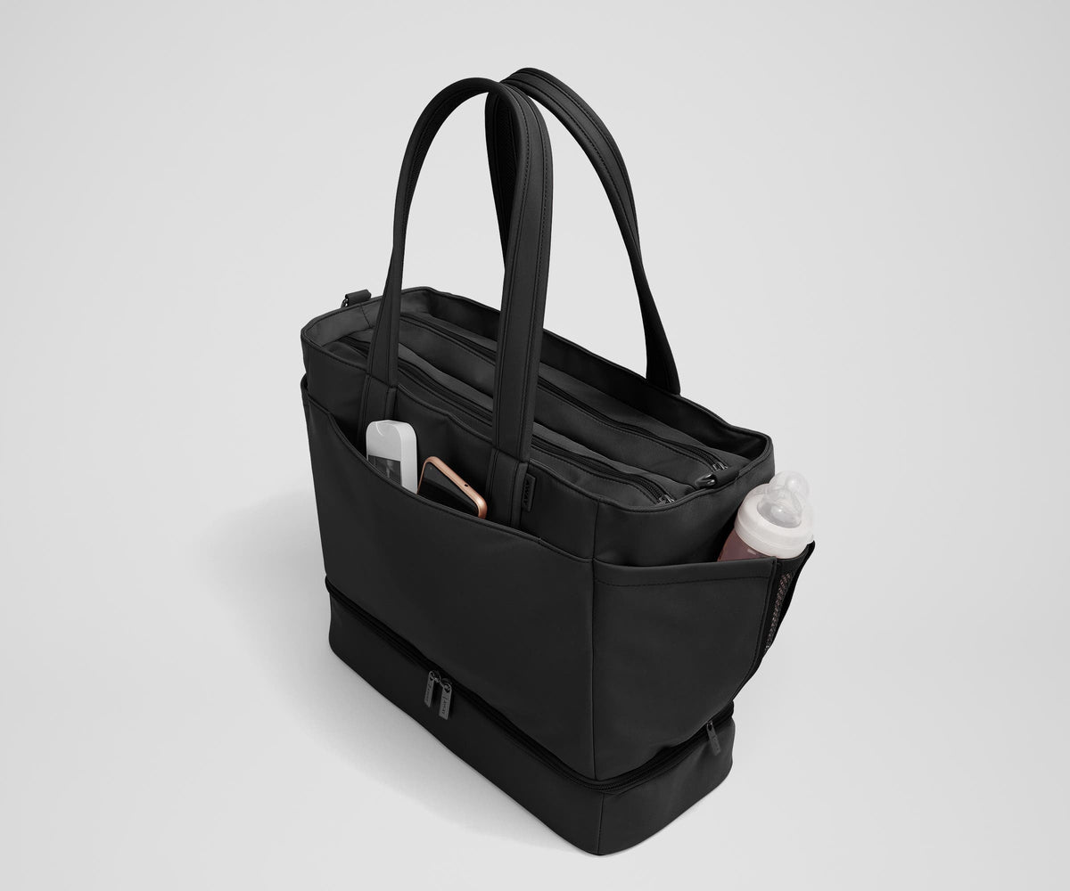 Away The Double Diaper Tote Diaper Bag - Jet Black
