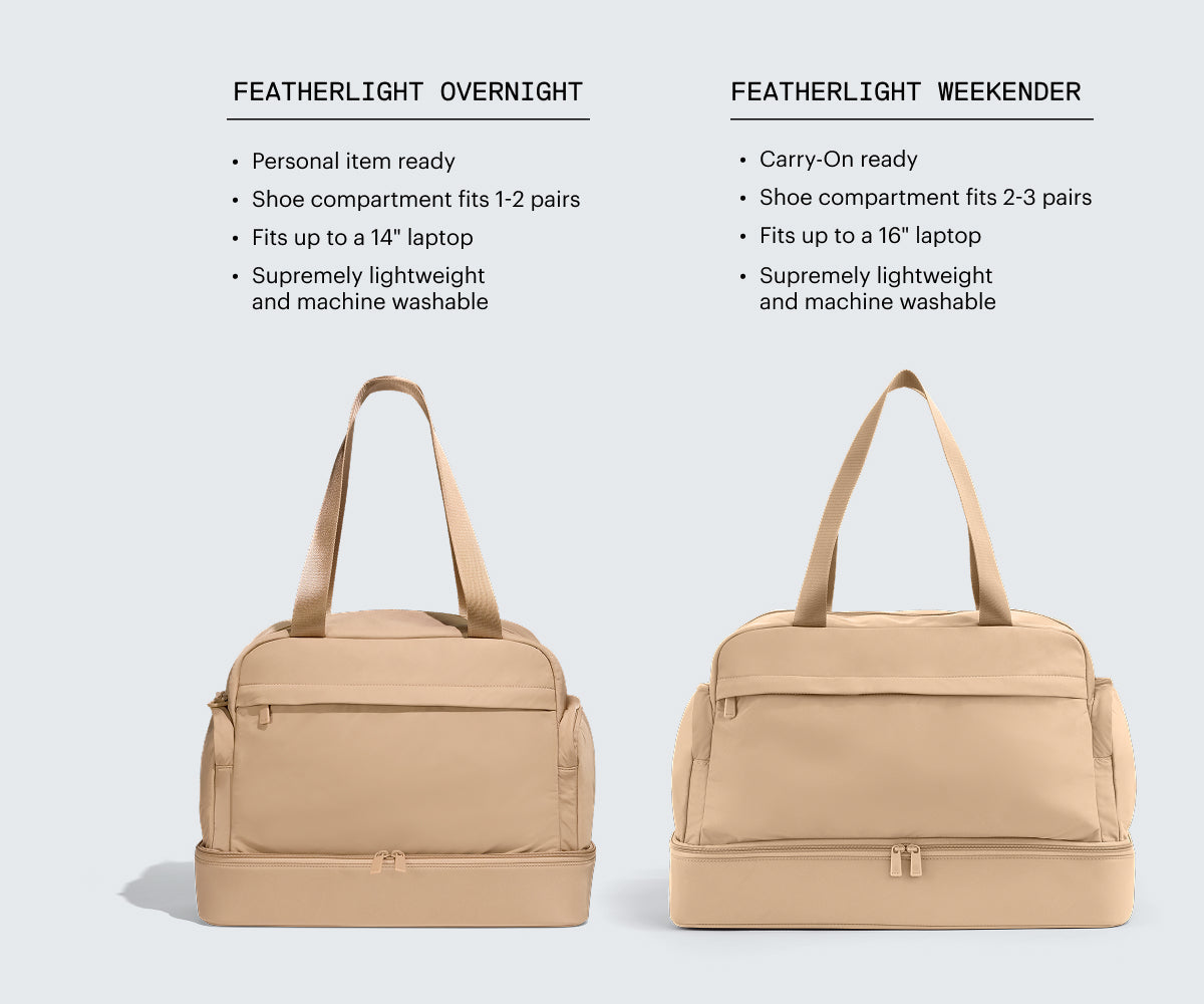 Away Featherlight Overnight Bag Crossbody Bag - Camel Brown