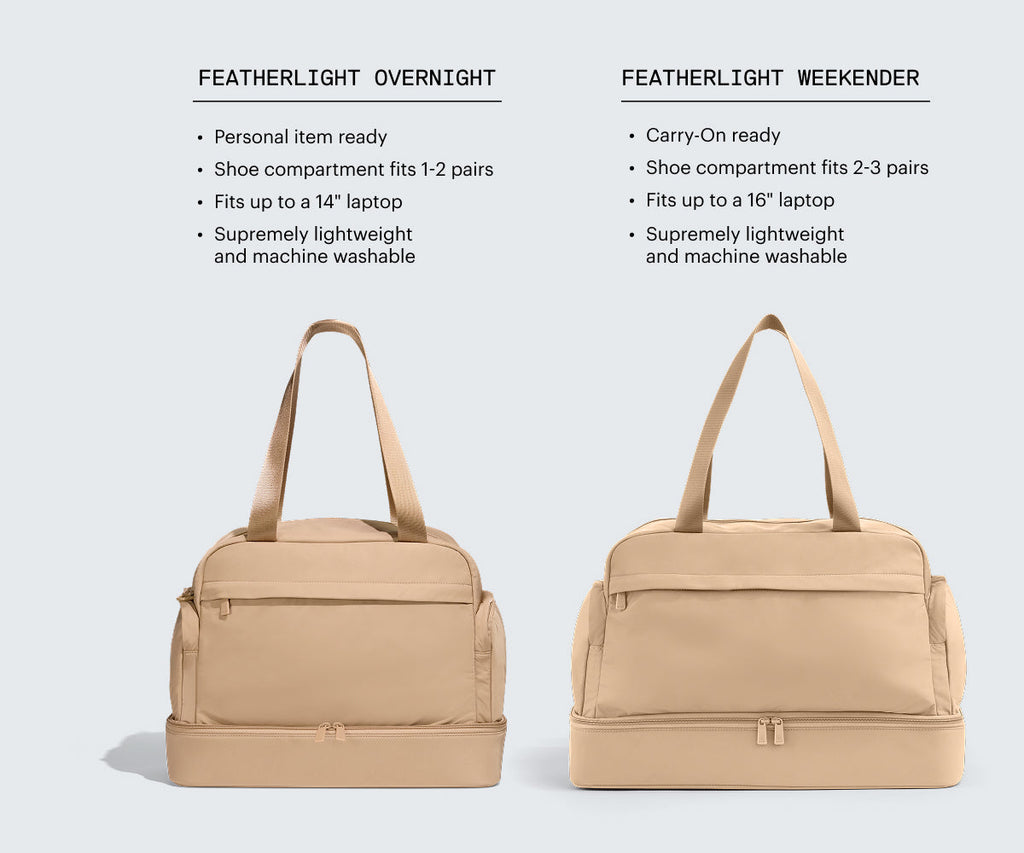 Away Featherlight Weekender Crossbody Bag - Camel Brown