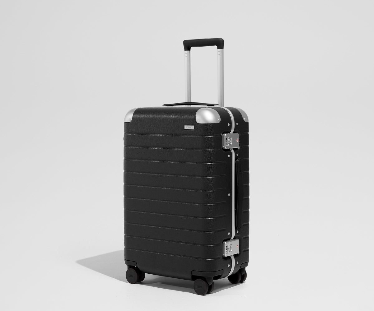 Away The Aluminum Edge Bigger Carry-On Suitcase - Jet Black