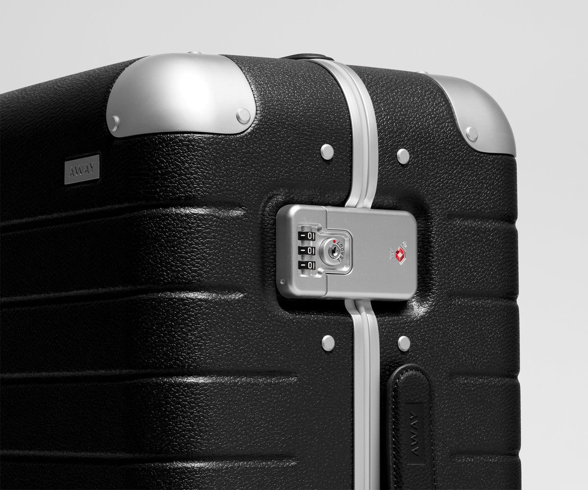 Away The Aluminum Edge Carry-On Suitcase - Jet Black