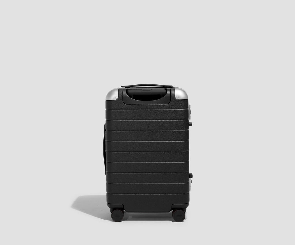 Away The Aluminum Edge Carry-On Suitcase - Jet Black