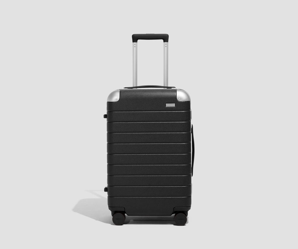 Away The Aluminum Edge Carry-On Suitcase - Jet Black