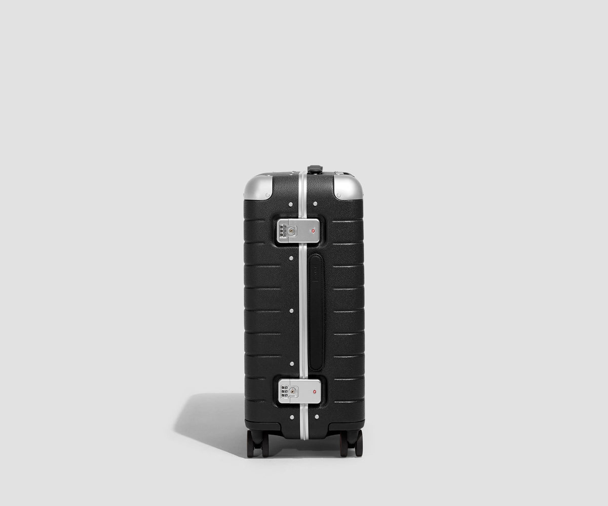 Away The Aluminum Edge Carry-On Suitcase - Jet Black