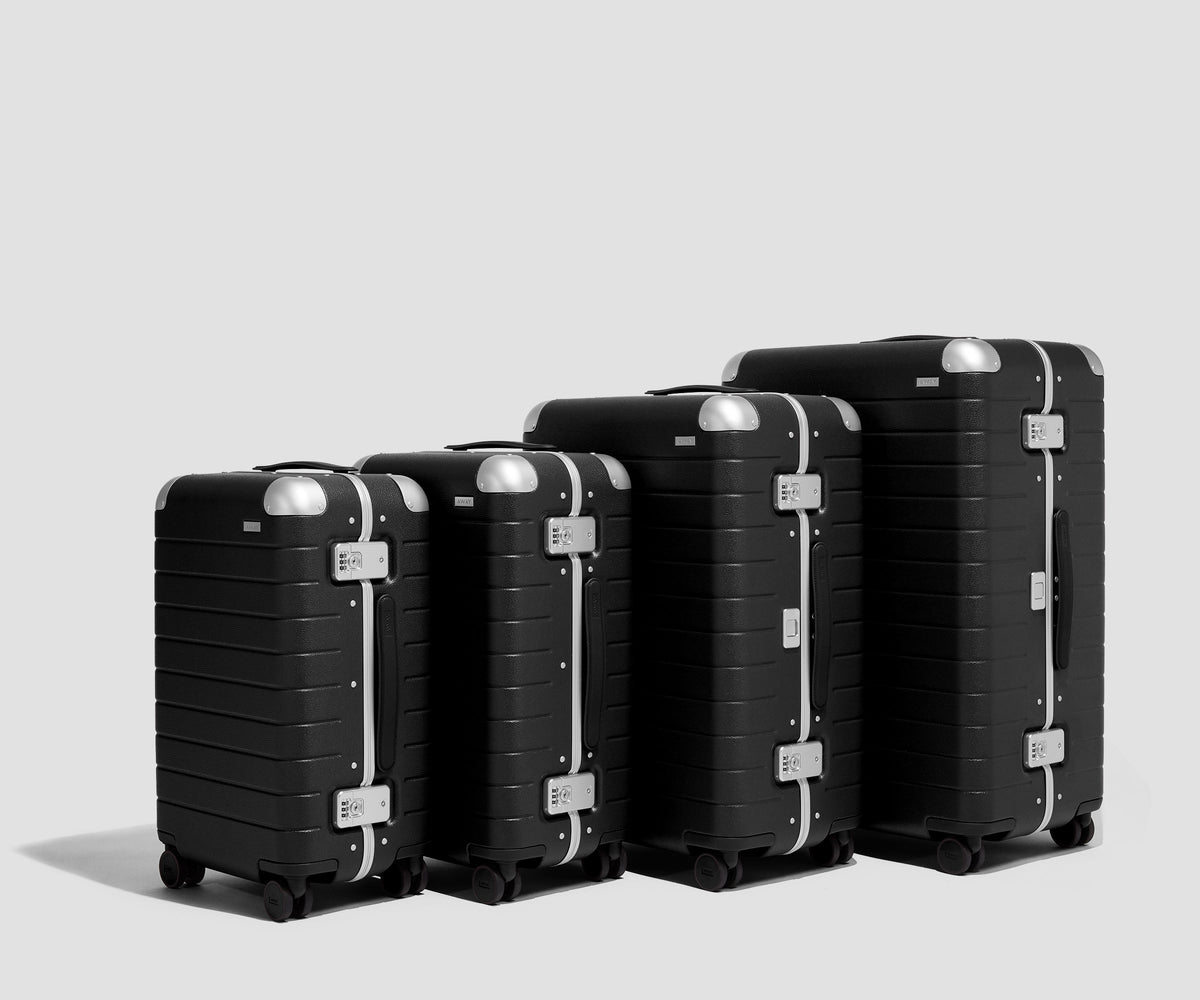 Away The Aluminum Edge Medium Suitcase - Jet Black