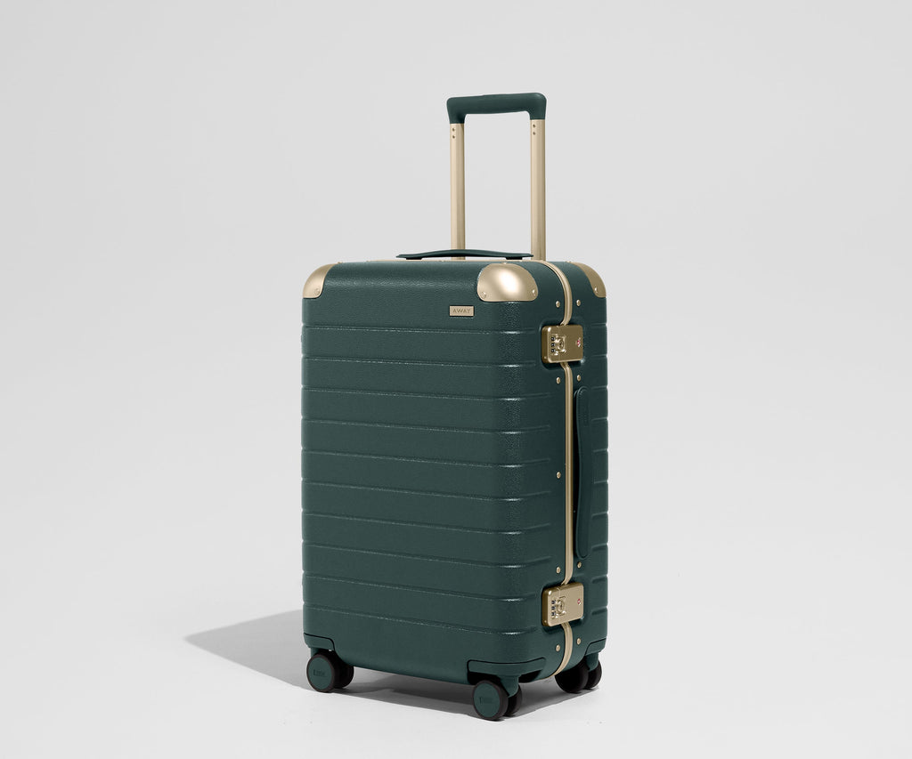 Away The Aluminum Edge Bigger Carry-On Suitcase - Ivy Green