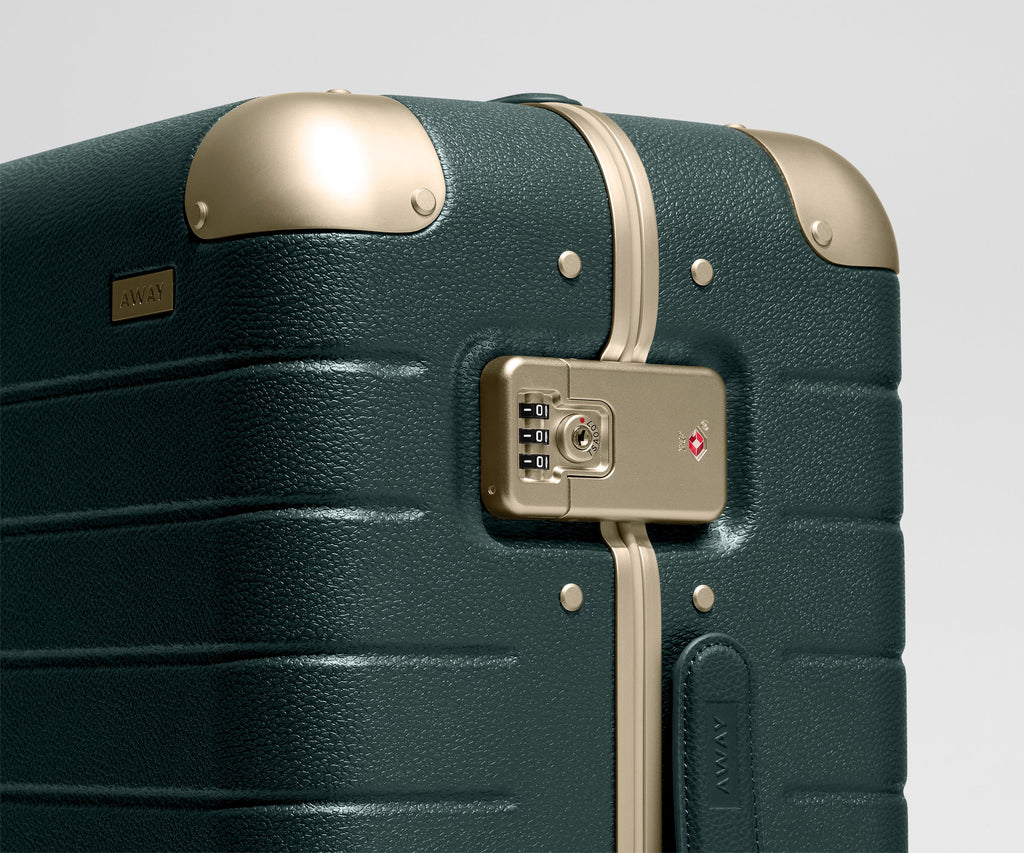 Away The Aluminum Edge Large Suitcase - Ivy Green