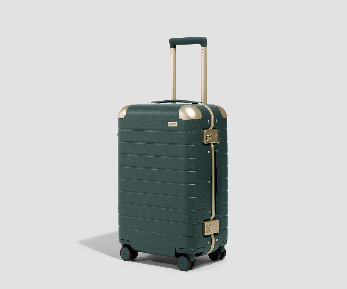 Away The Aluminum Edge Carry-On Suitcase - Ivy Green