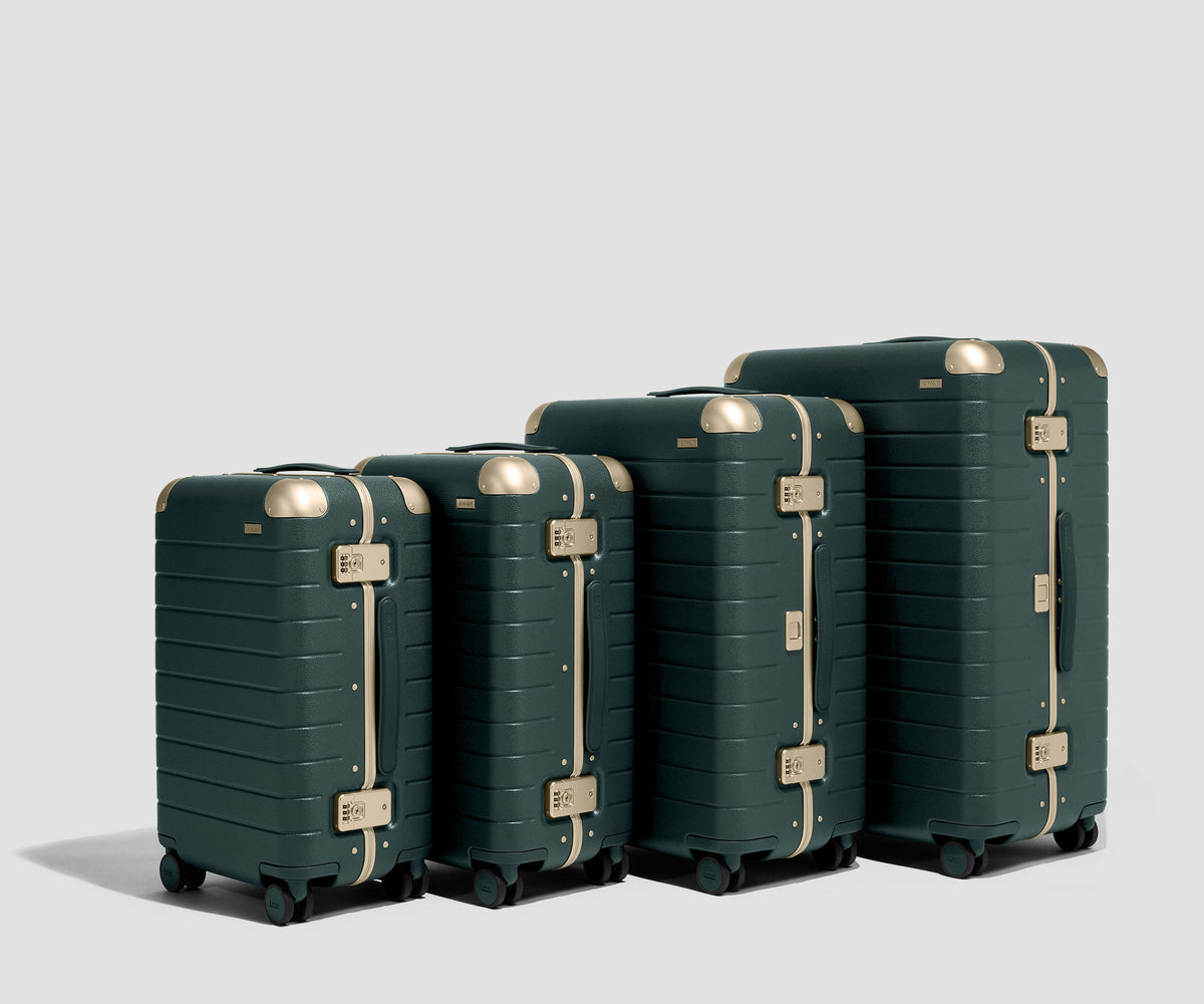 Away The Aluminum Edge Large Suitcase - Ivy Green