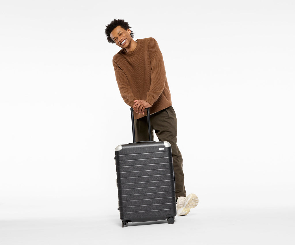 Away The Aluminum Edge Medium Suitcase - Jet Black