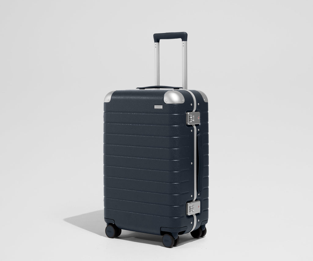 Away The Aluminum Edge Bigger Carry-On Suitcase - Navy Blue