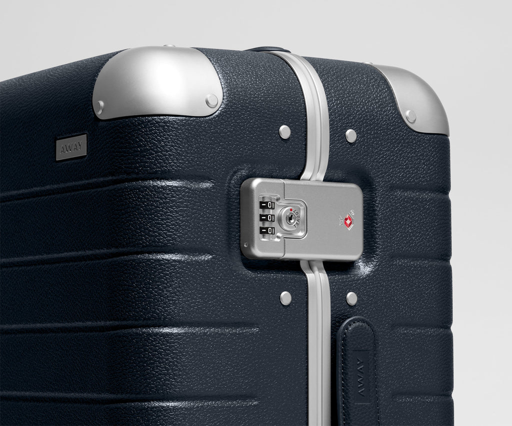 Away The Aluminum Edge Large Suitcase - Navy Blue