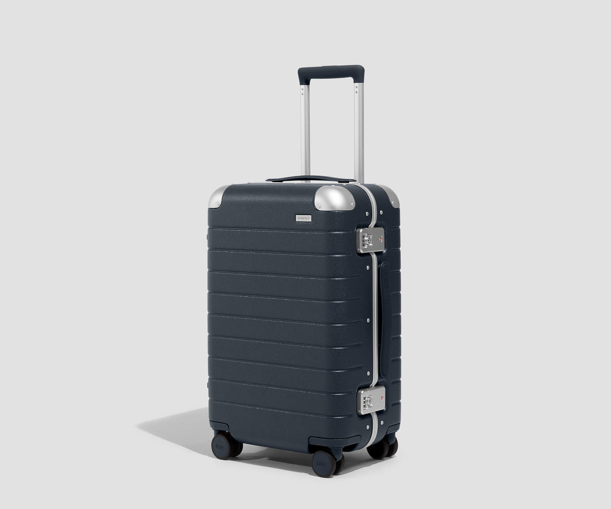 Away The Aluminum Edge Carry-On Suitcase - Navy Blue