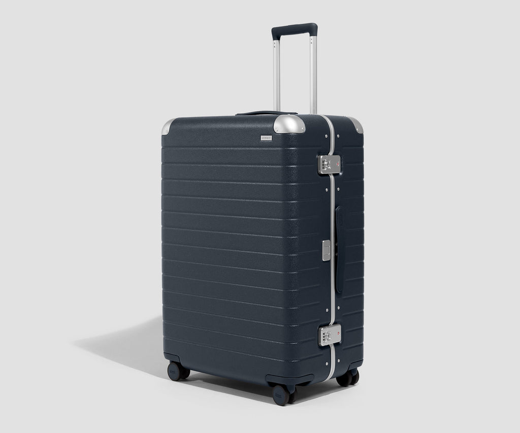 Away The Aluminum Edge Large Suitcase - Navy Blue