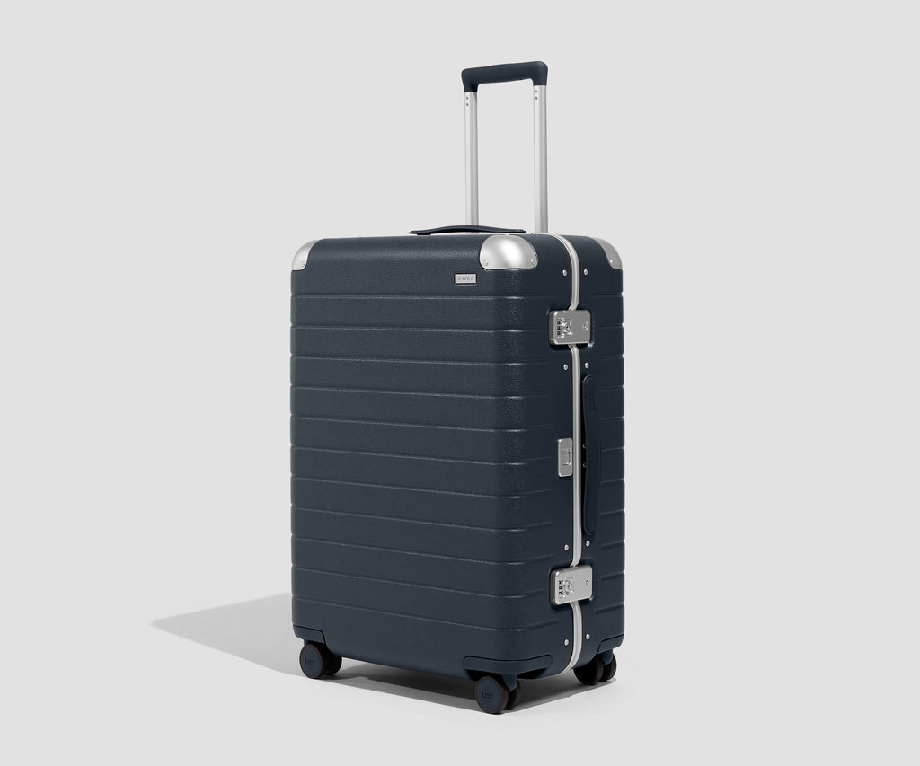 Away The Aluminum Edge Medium Suitcase - Navy Blue