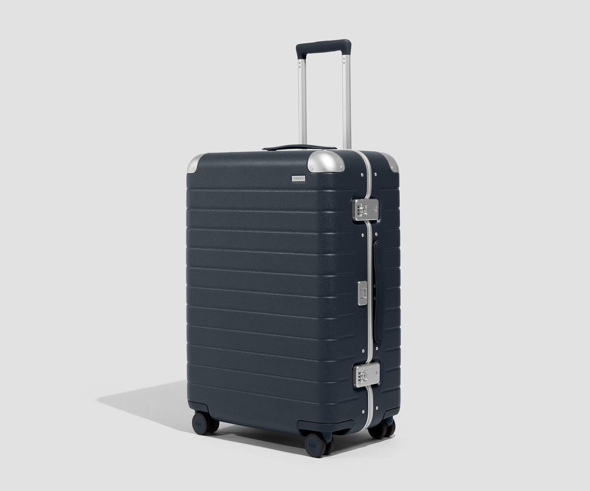 Away The Aluminum Edge Medium Suitcase - Navy Blue